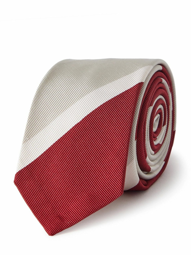 Photo: Thom Browne - Mogador Striped Silk and Cotton-Blend Tie