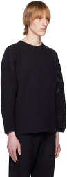HOMME PLISSÉ ISSEY MIYAKE Black Rustic Sweater