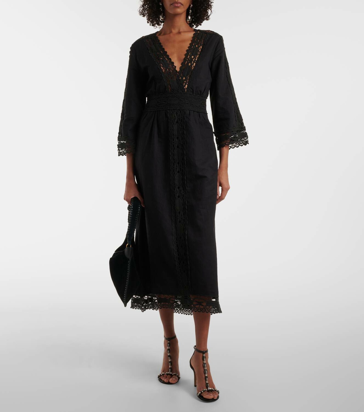 Marant Etoile Veona linen and cotton midi dress Isabel Marant Etoile