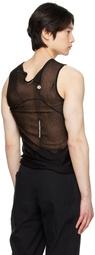 Hyein Seo Black Semi-Sheer Tank Top