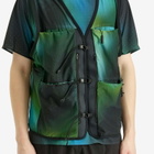 Y-3 Men's Earth Print Mesh Vest in Multi
