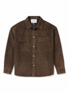 FRAME - Clean Suede Shirt Jacket - Brown