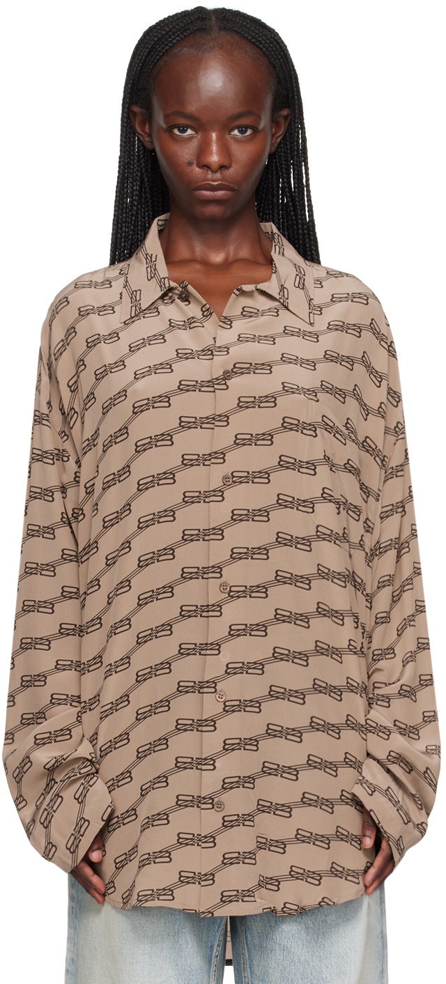 Balenciaga Beige BB Monogram Shirt Balenciaga