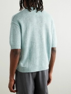 Maison Margiela - Hemp Polo Shirt - Blue