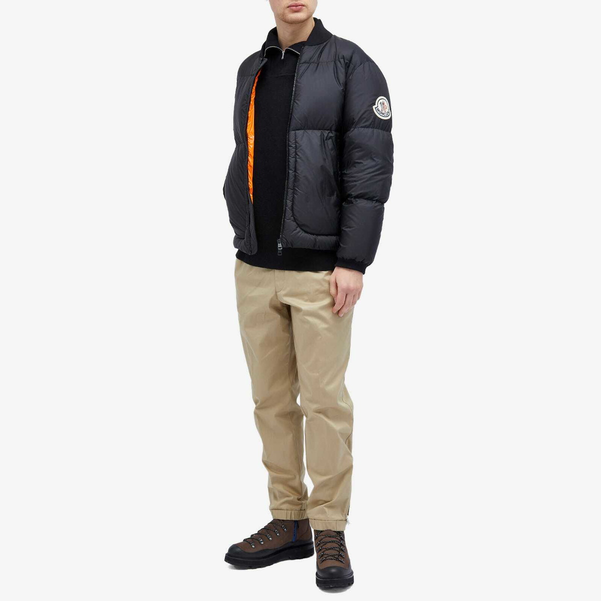 Moncler Men's Gabardine Tapered Trouser in Beige Moncler