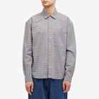 Polar Skate Co. Men's Mitchell Check Shirt in Blue/Rust