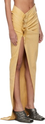 Rick Owens DRKSHDW Yellow Edfu Denim Maxi Skirt