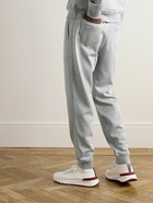 Brunello Cucinelli - Tapered Cotton-Blend Jersey Sweatpants - Gray