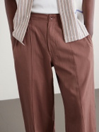Kardo - Kedar Straight-Leg Cotton Trousers - Brown