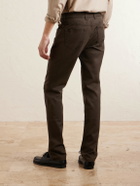 Purdey - Slim-Fit Straight-Leg Cotton-Blend Twill Trousers - Green