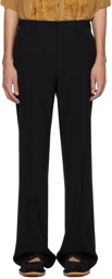 Dries Van Noten Black Creased Trousers