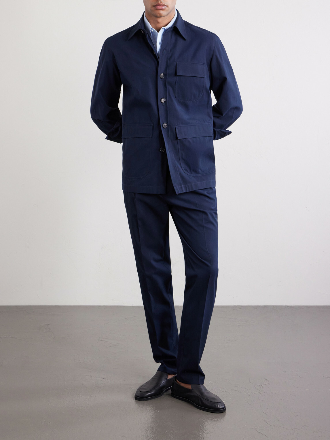 De Petrillo - Cotton Overshirt - Blue