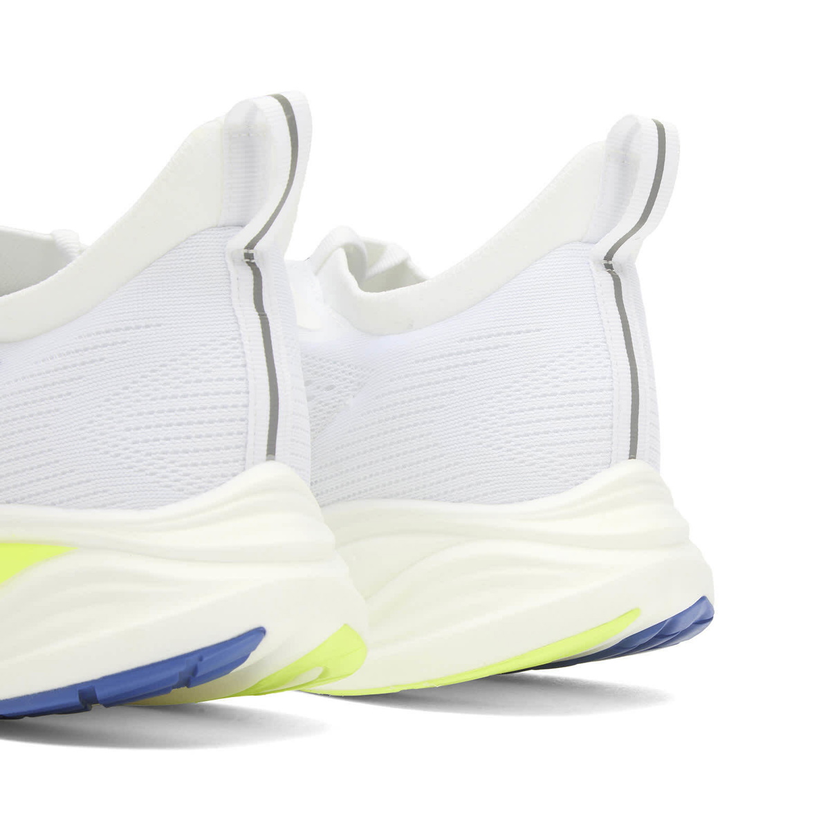 Mizuno Men's Running Neo Zen 2 Sneaker in White/Estate Blue/Lightning Yellow