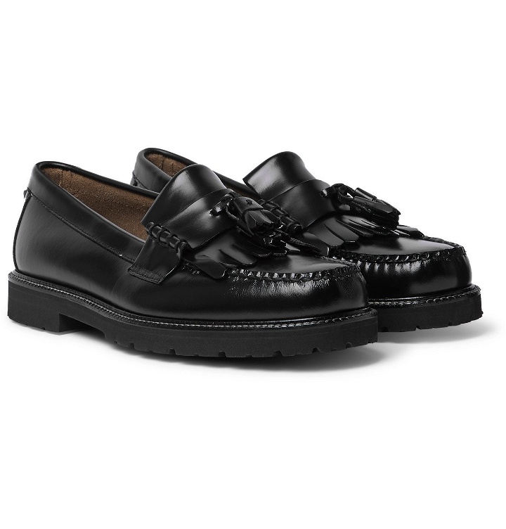 Photo: G.H. Bass & Co. - Weejuns 90s Layton II Kiltie Polished-Leather Tasselled Loafers - Black