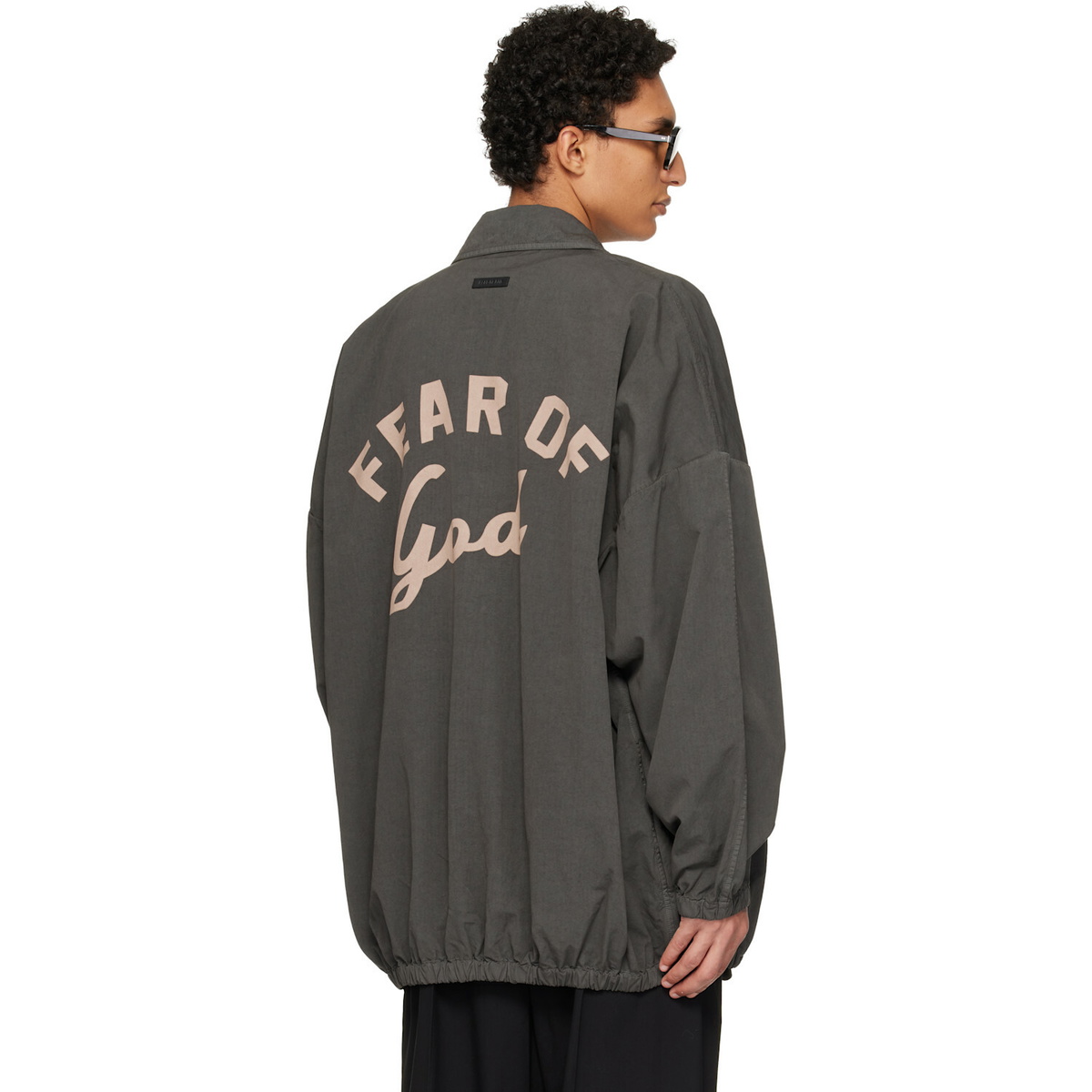 Fear of God Gray Garment Dyed Cotton Windbreaker Jacket