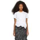 Chika Kisada White Ruffled and Shirred T-Shirt