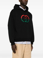 Gucci Black Interlocking G Cotton Hoodie