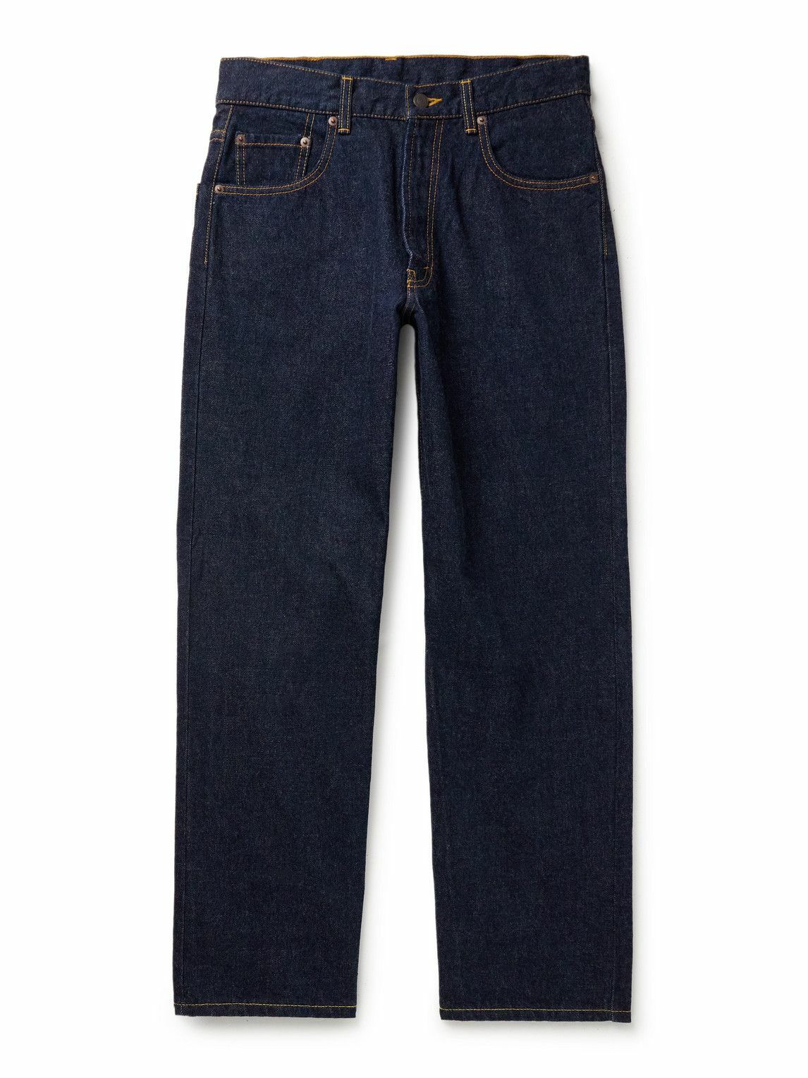 Beams Plus Men's 2 Pleat Denim Trousers in Indigo Beams Plus