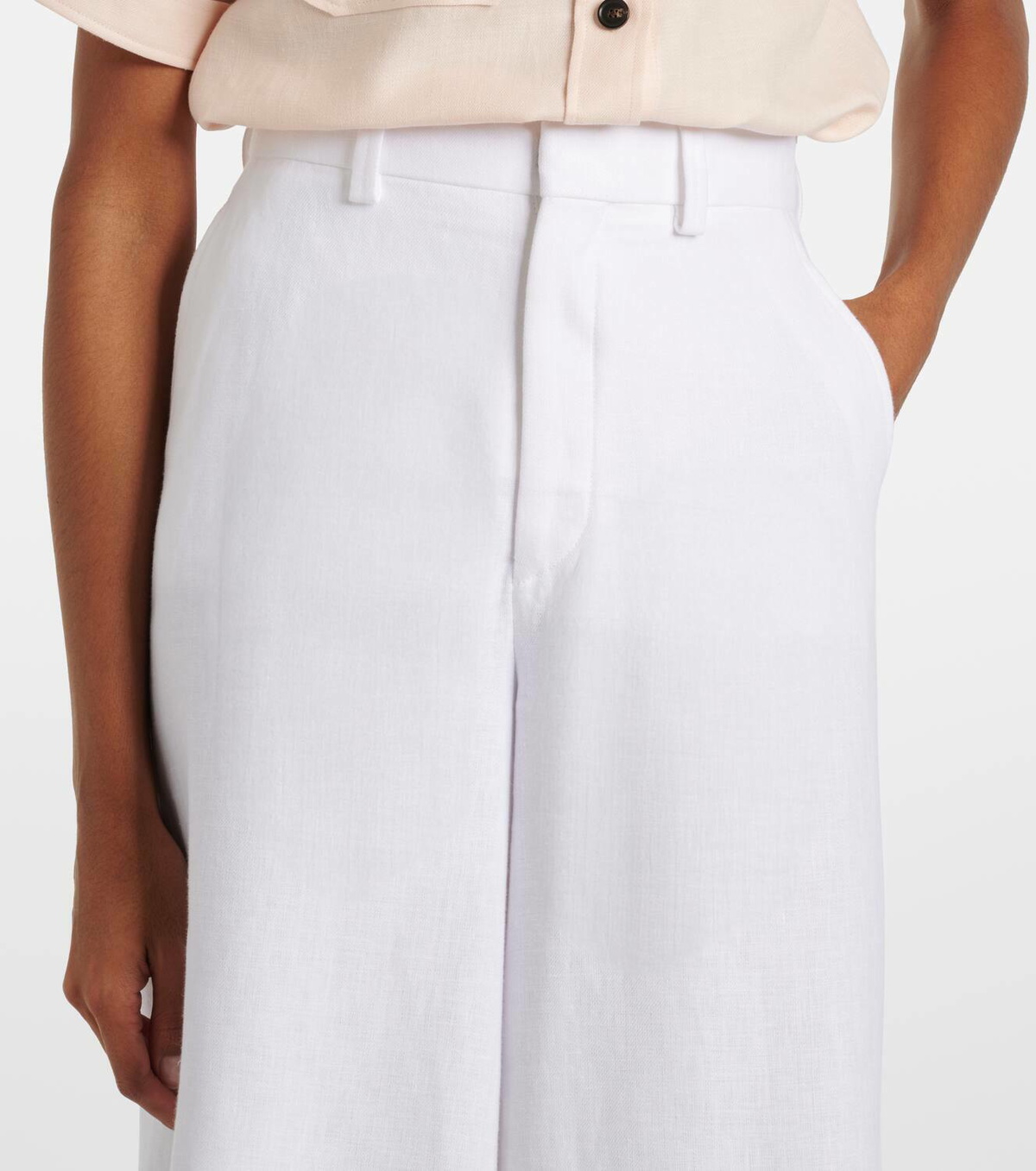 Loro Piana Drake high-rise linen culottes
