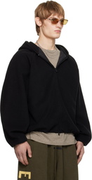 Fear of God ESSENTIALS Black Brushed Hooded Bomber Jacket
