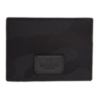 Valentino Black Valentino Garavani Nylon Camo Card Holder