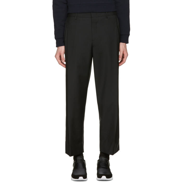Photo: Wooyoungmi Black Wide-Leg Cropped Trousers
