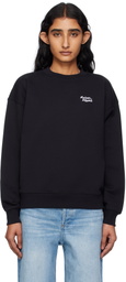 Maison Kitsuné Black 'Maison Kitsuné' Handwriting Comfort Sweatshirt