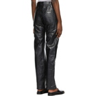 Peter Do Black Leather Paneled Pants