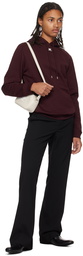 Courrèges Burgundy Embroidered Hoodie