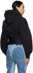 Mugler Black Zip Hoodie
