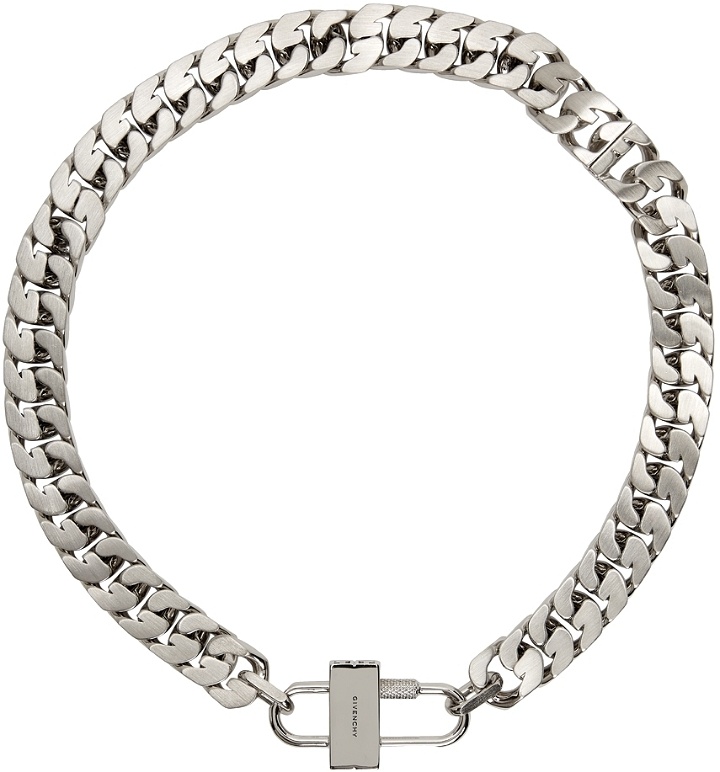 Photo: Givenchy Silver Small G Chain Lock Necklace