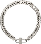Givenchy Silver Small G Chain Lock Necklace