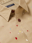 Comme des Garçons HOMME - Paint-Splattered Cotton-Canvas Overshirt - Neutrals