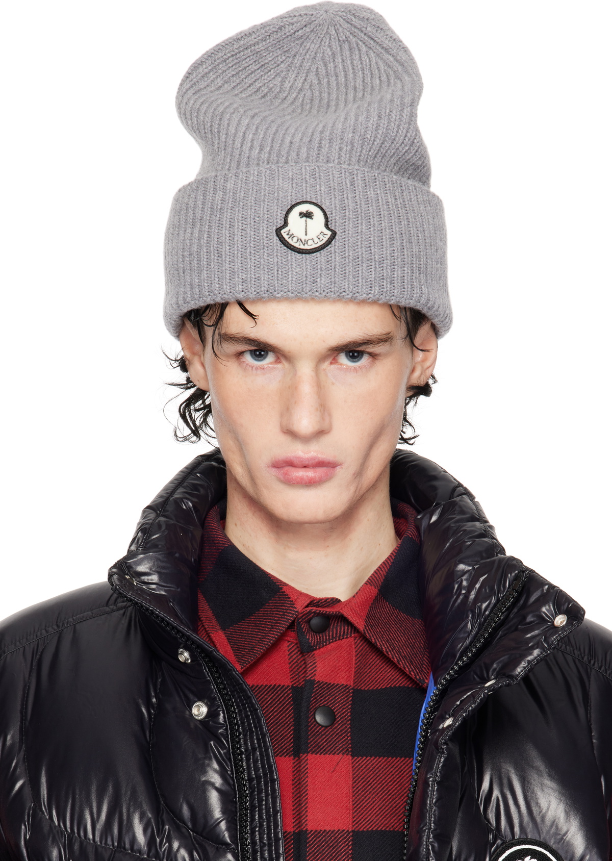 Moncler Genius Moncler x Palm Angels Black Logo Beanie