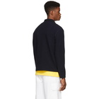 AMI Alexandre Mattiussi Navy Half-Zip Sweatshirt