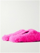 Marni - Fussbett Sabot Shearling Mules - Pink
