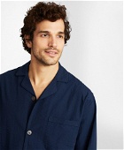 Brooks Brothers Men's Seersucker Tonal Stripe Pajamas | Navy