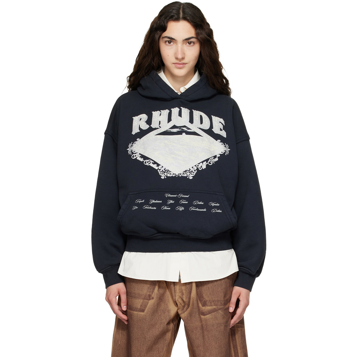 Rhude Black Dakar Convoy Hoodie