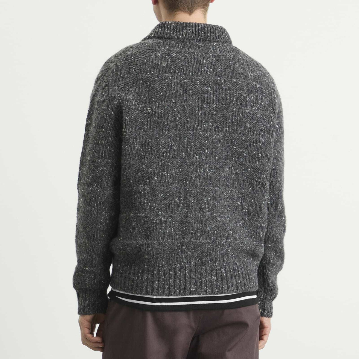 Norse Projects Men's Erik Donegal Diamond Jacket in Charcoal Grey