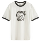 Nudie Jeans Co Men's Ricky Fuzz Ringer T-Shirt in Off White