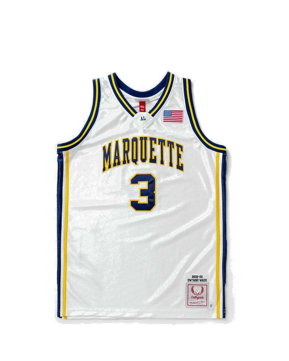 Photo: Mitchell & Ness Ncaa Authentic Jersey University Marquette 2002 03 Dwyane Wade #3 White - Mens - Jerseys