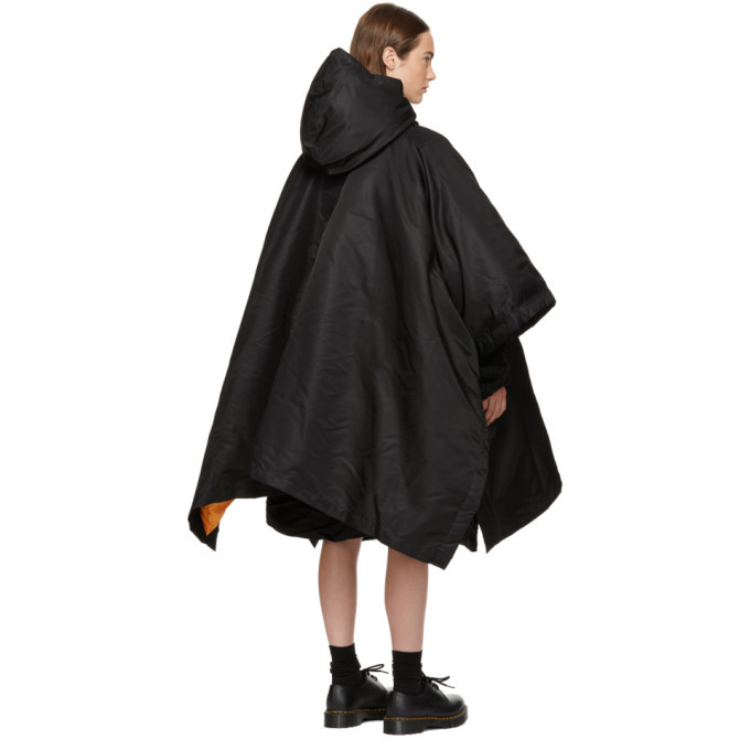 Comme des Garcons Comme des Garcons Black Down Hooded Poncho Comme