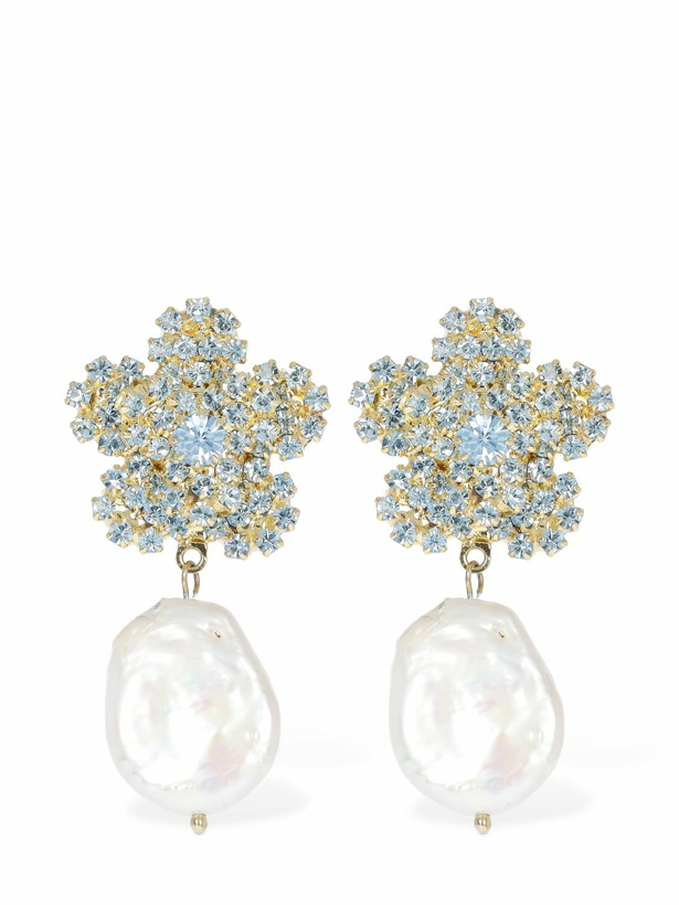 Photo: MAGDA BUTRYM Crystal Flower & Pearl Earrings