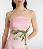 Leo Lin Ava beaded printed corset dress