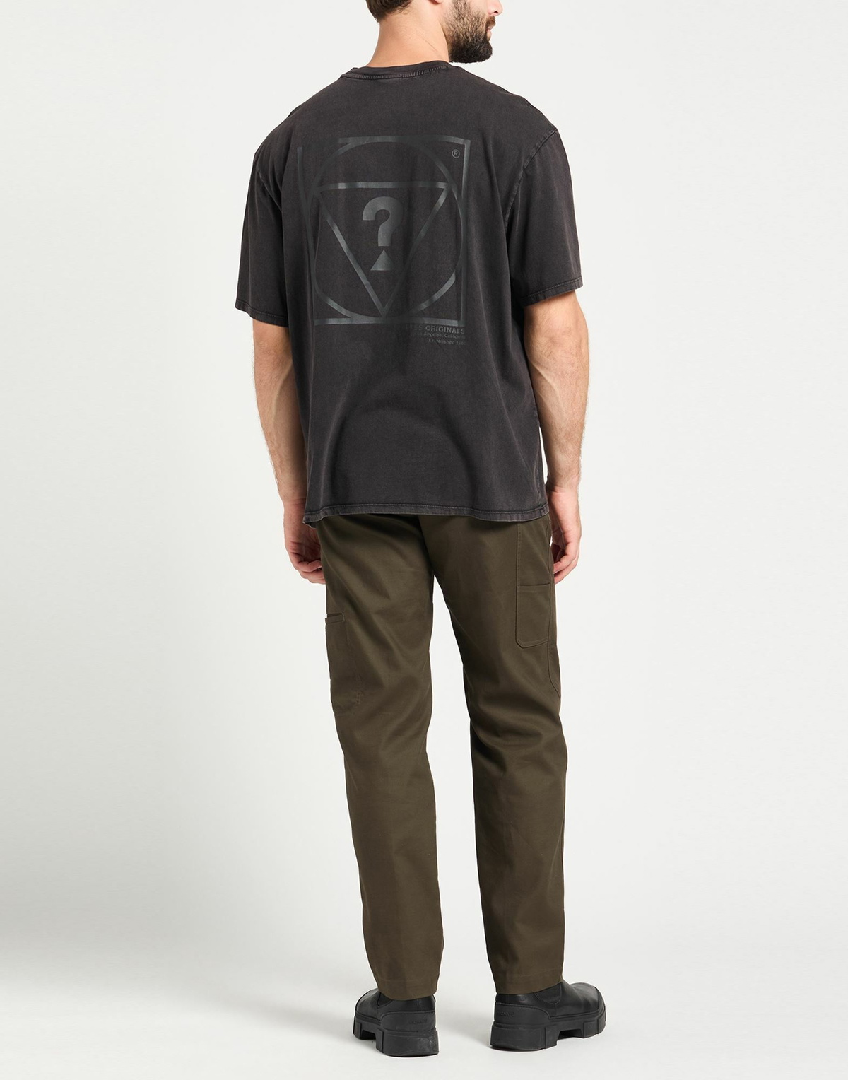 Guess Mens T-shirt Dark in Brown