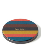 Paul Smith - Native Union Striped Leather-Trimmed Wireless Charger