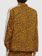 PALM ANGELS - Cheetah Linen Blend Track Shirt