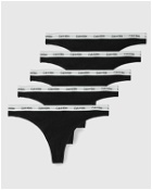 Calvin Klein Underwear Wmns 5 Pack Thong (Low Rise) Black - Womens - Panties