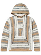 AMIRI - Striped Jacquard Bouclé Hoodie - Neutrals