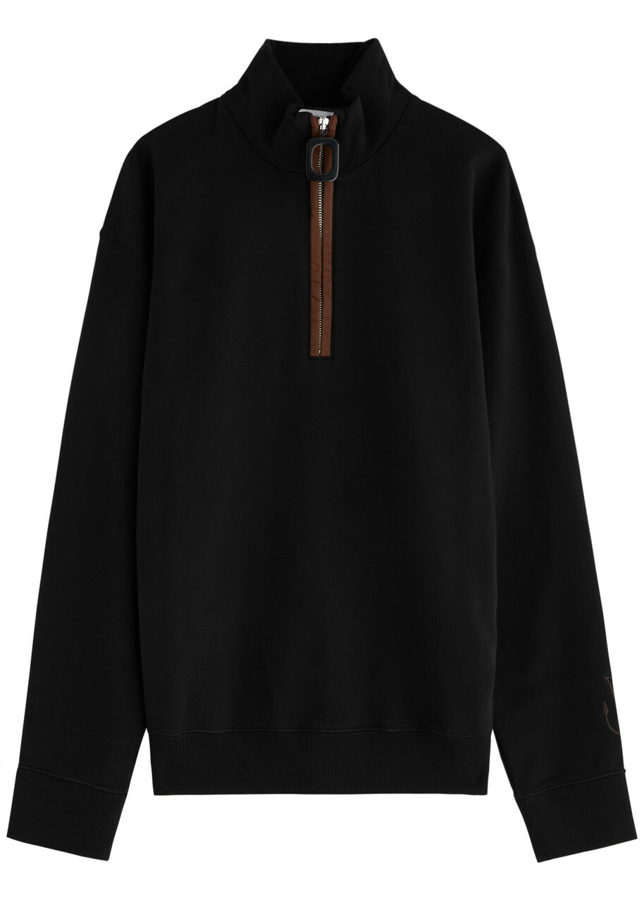 JW Anderson Half-zip Cotton Sweatshirt Black